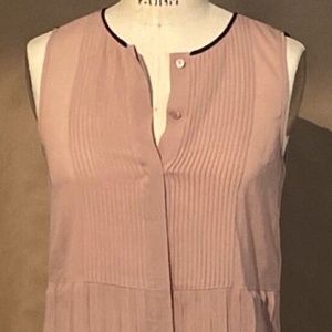 pink silk Theory sleeveless button down